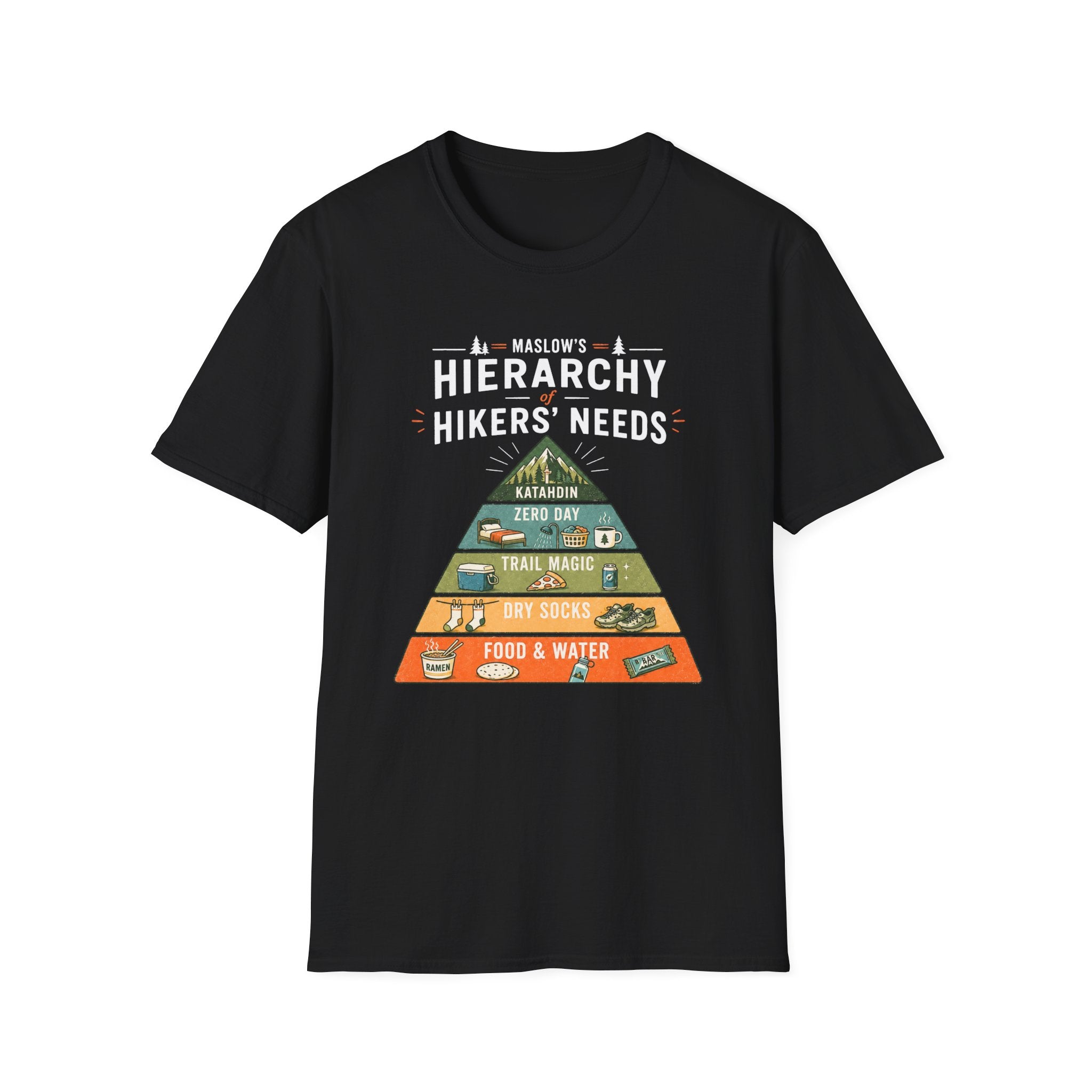 Maslows Hiker Needs T-Shirt