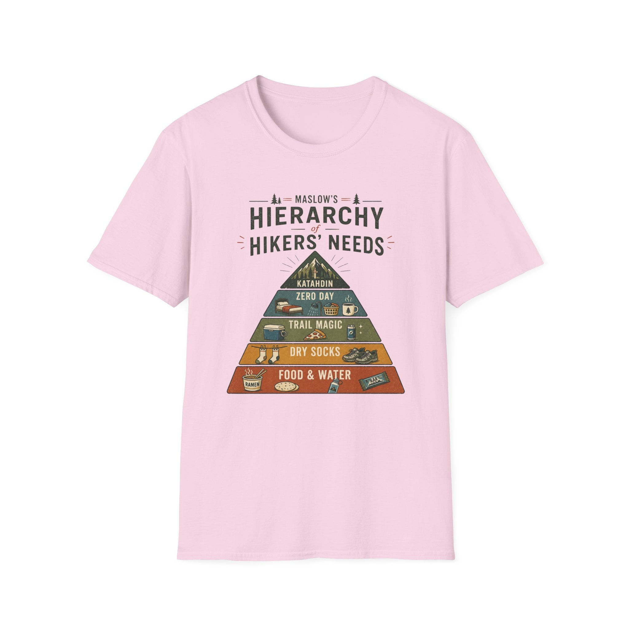 Maslows Hiker Needs T-Shirt