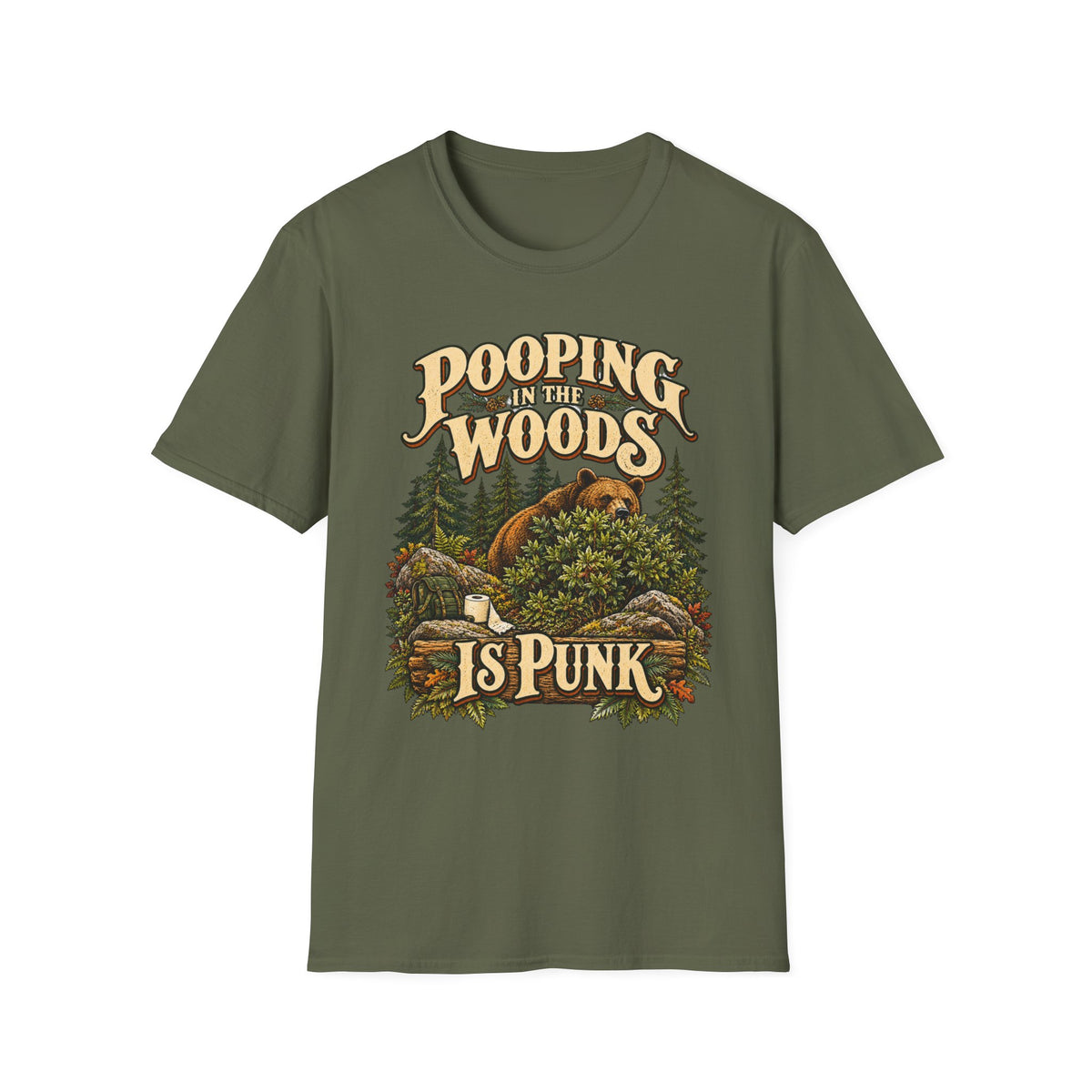 Pooping Woods Punk T-Shirt