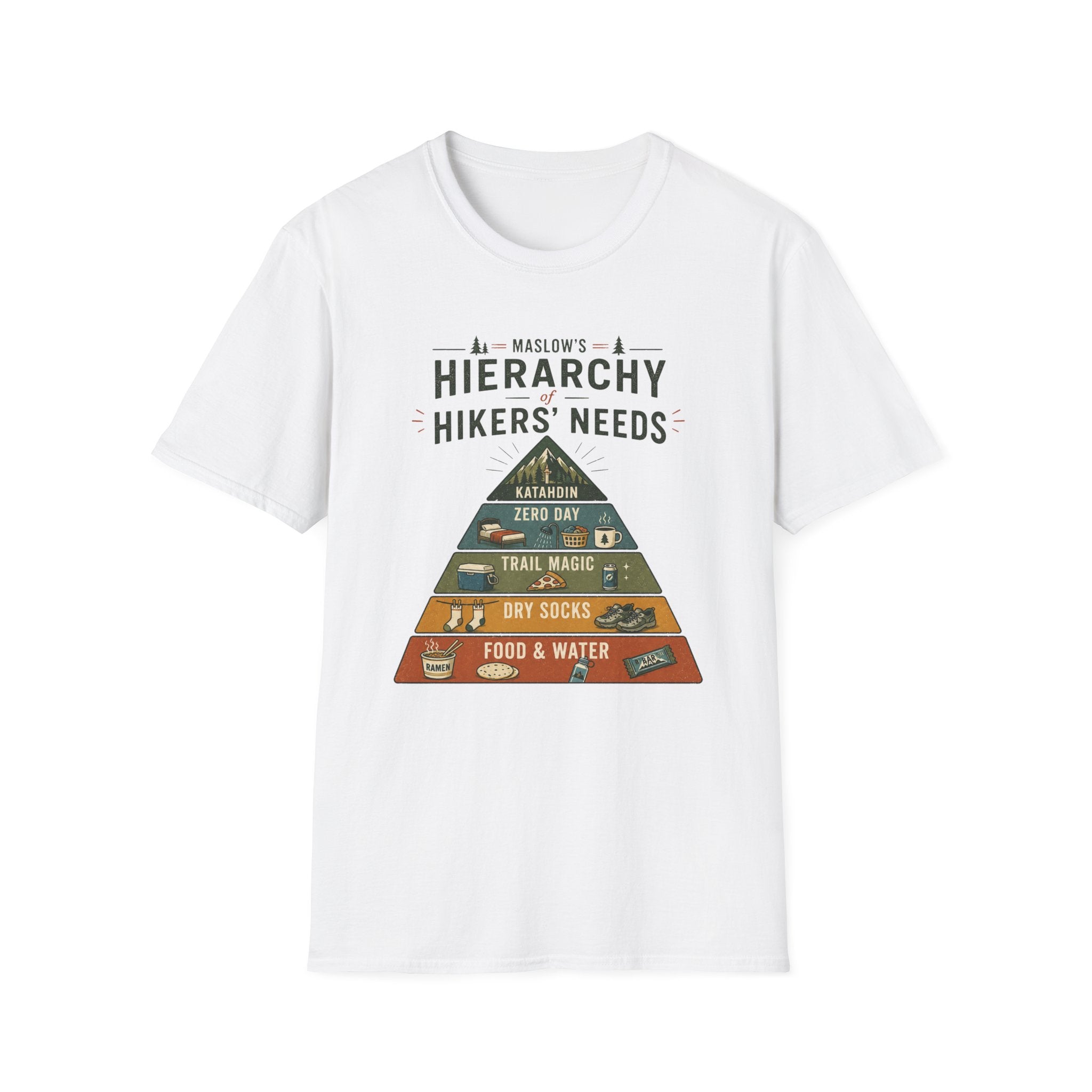 Maslows Hiker Needs T-Shirt