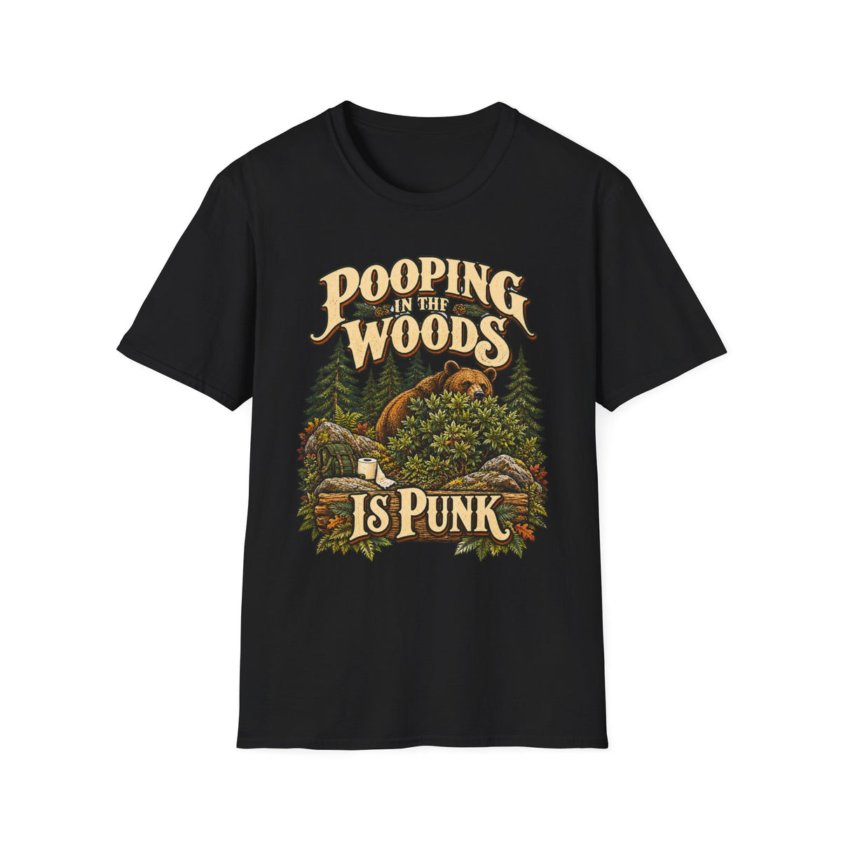 Pooping Woods Punk T-Shirt