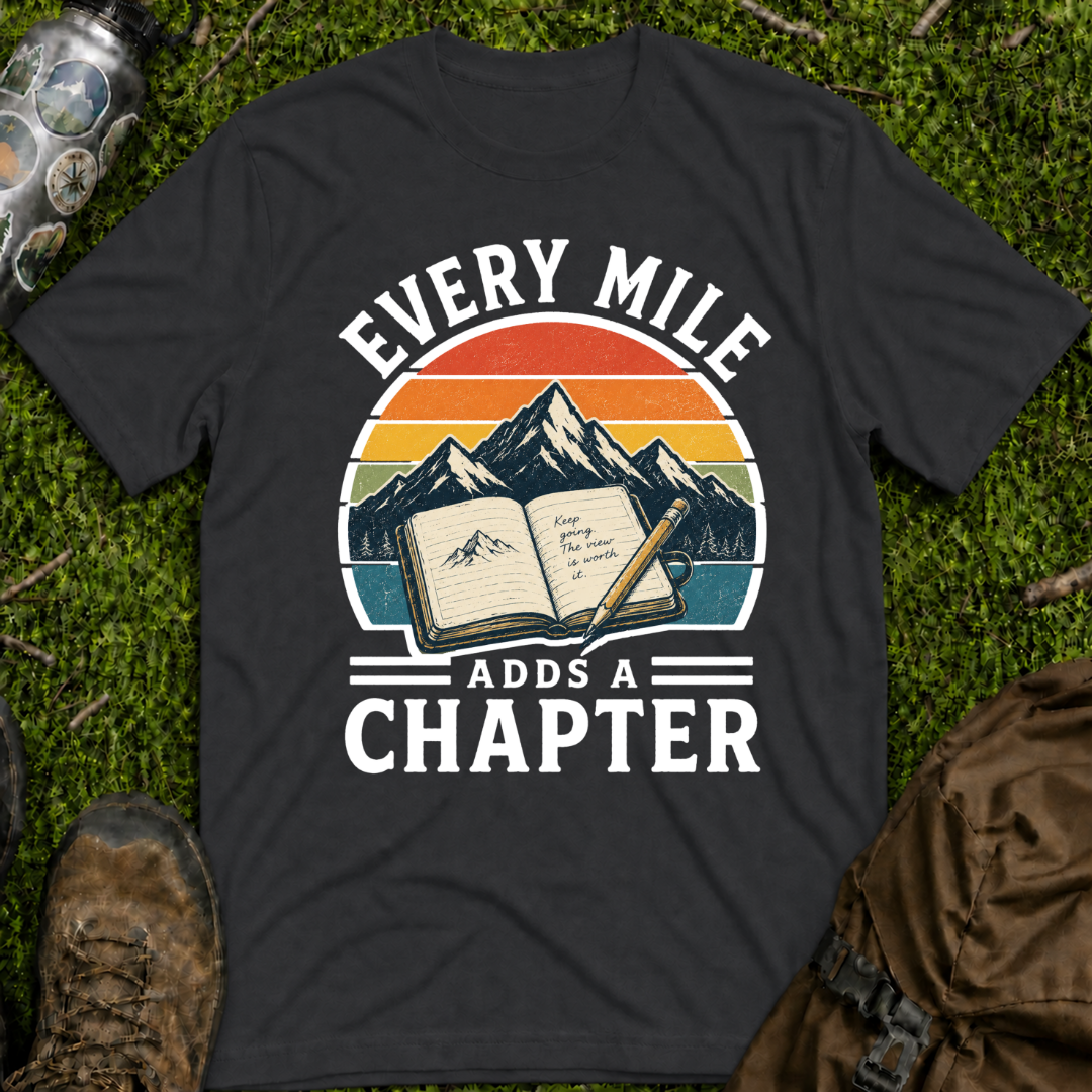 Every Mile Adds a Chapter Journal T-Shirt