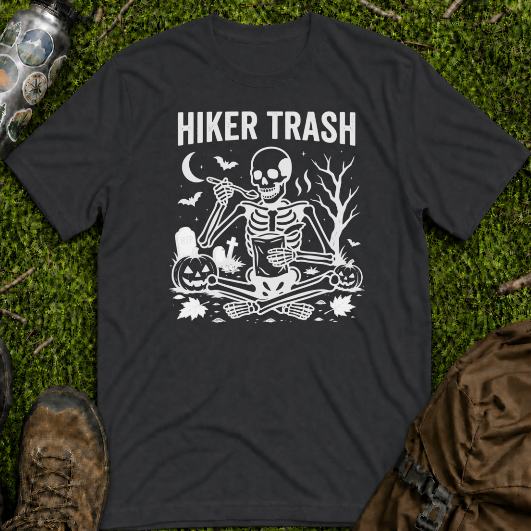 Skeleton Hiker Trash T-Shirt