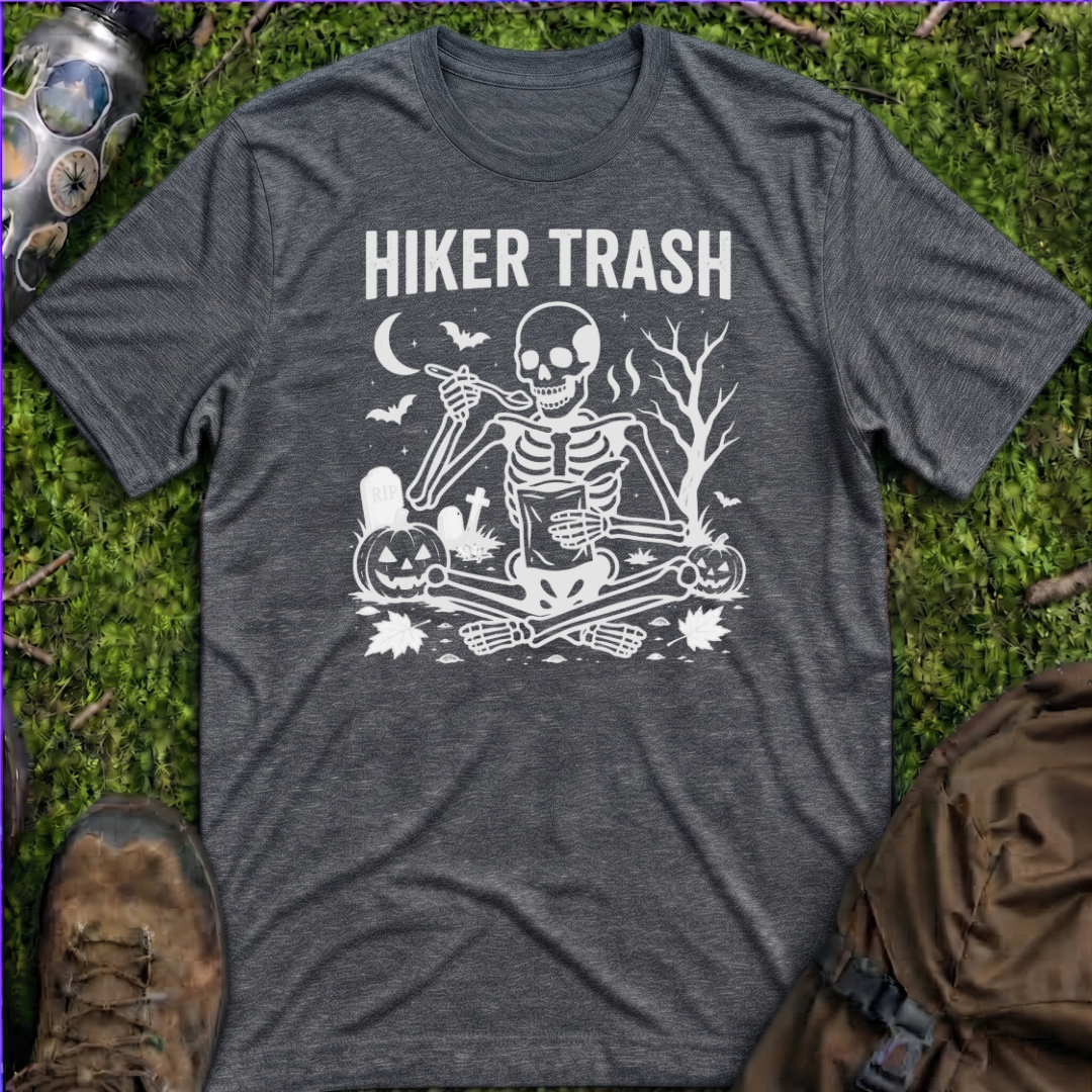 Skeleton Hiker Trash T-Shirt