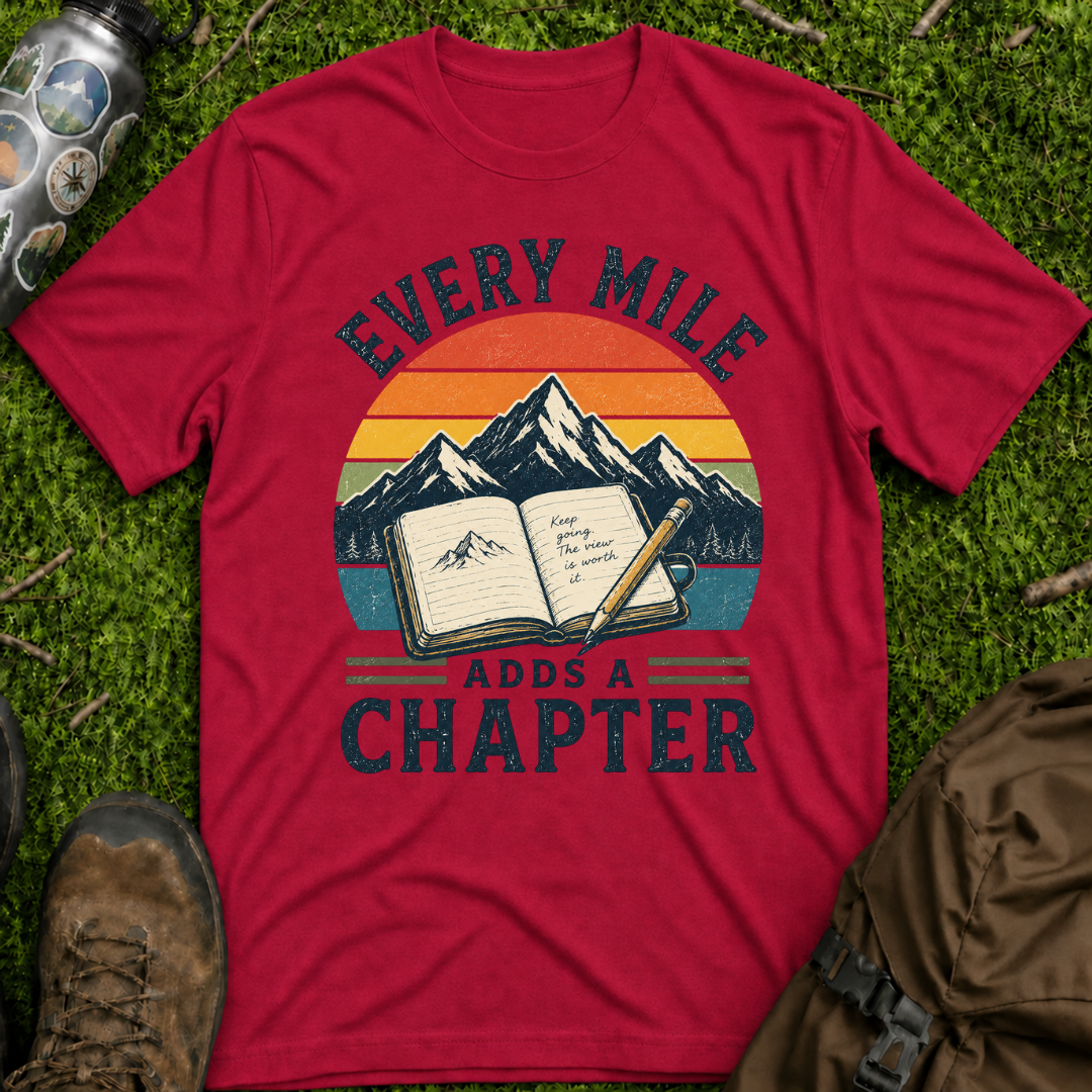 Every Mile Adds a Chapter Journal T-Shirt