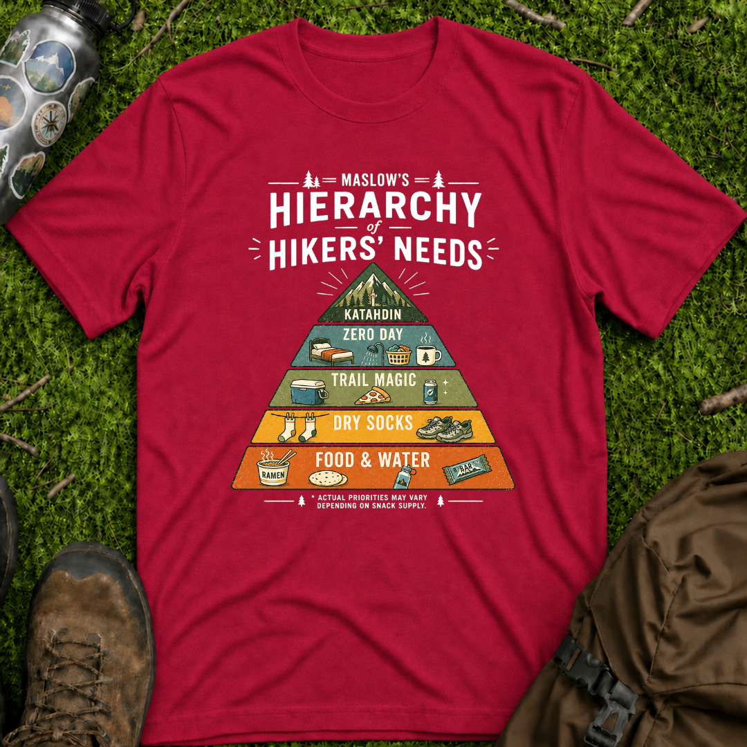 Maslows Hiker Needs T-Shirt