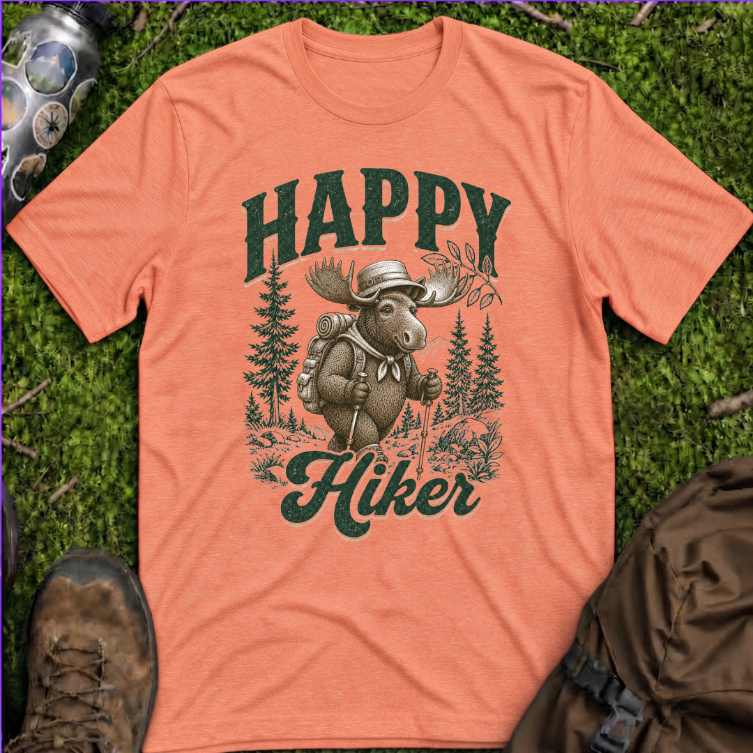 Moose Happy Hiker T-Shirt