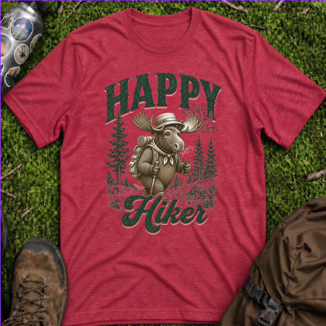 Moose Happy Hiker T-Shirt