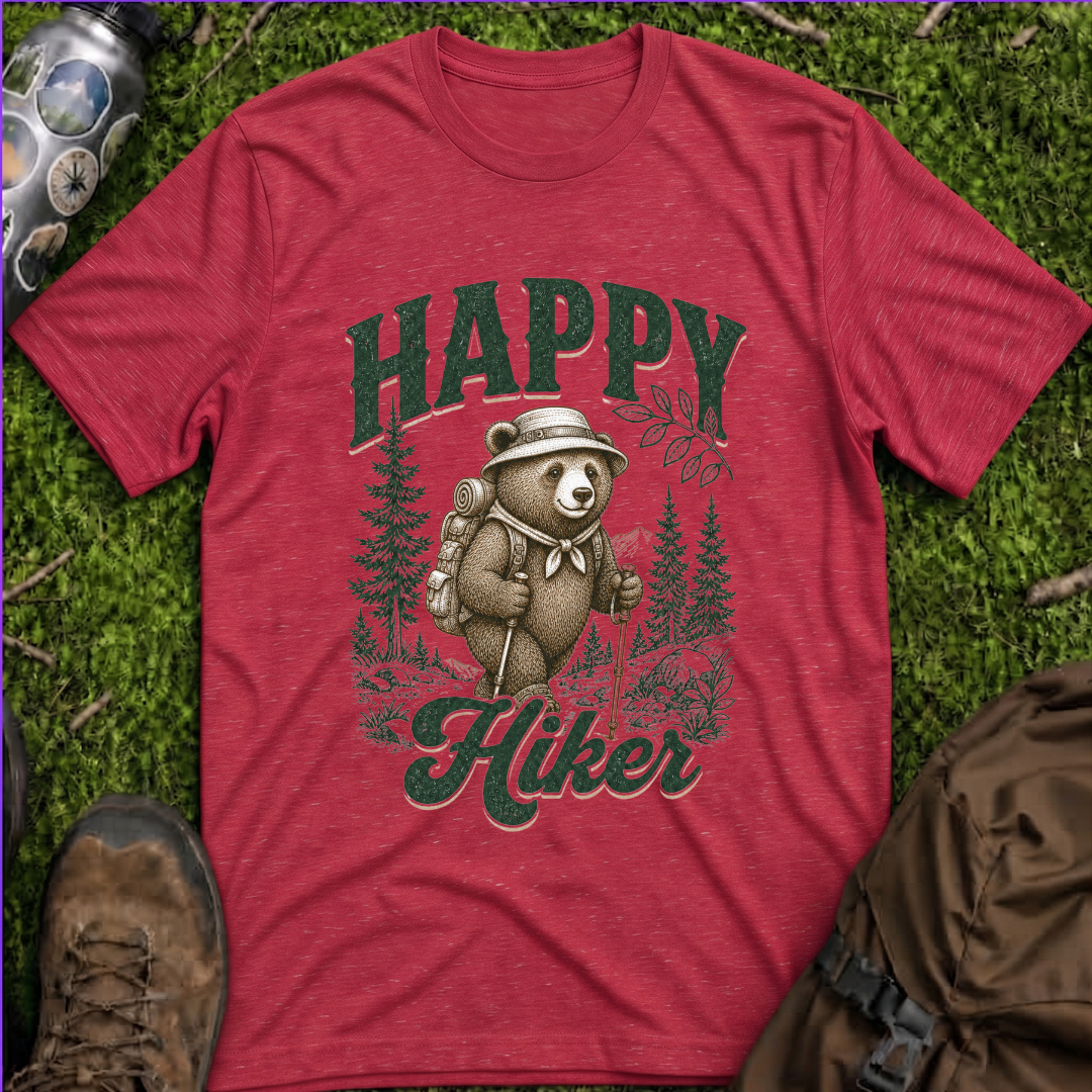 Bear Happy Hiker T-Shirt