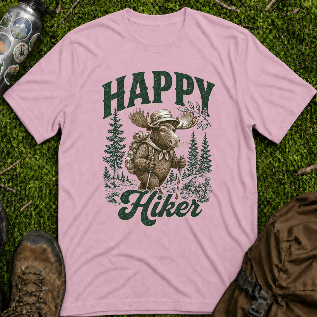 Moose Happy Hiker T-Shirt