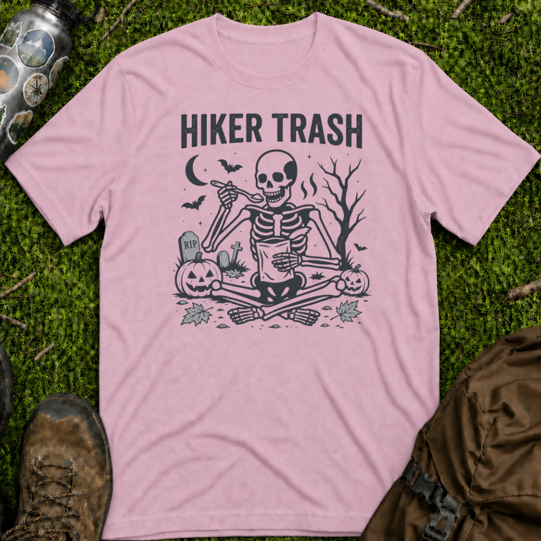 Skeleton Hiker Trash T-Shirt
