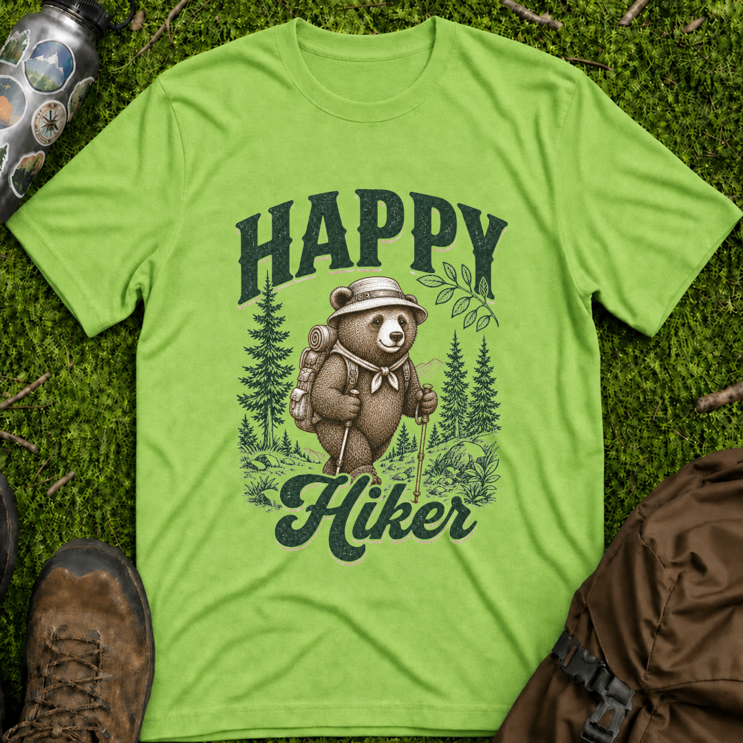 Bear Happy Hiker T-Shirt