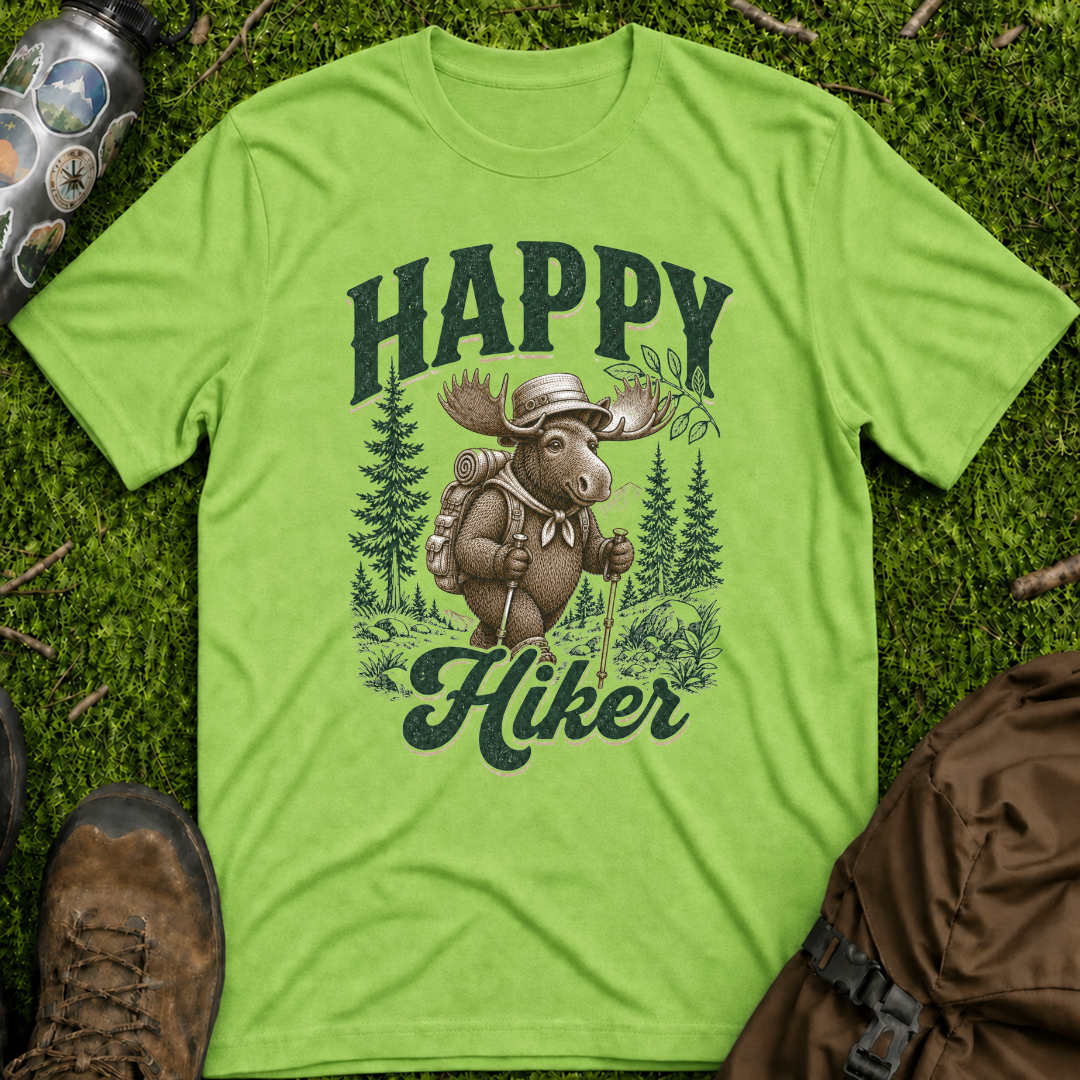 Moose Happy Hiker T-Shirt