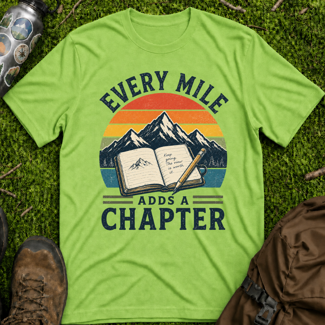 Every Mile Adds a Chapter Journal T-Shirt