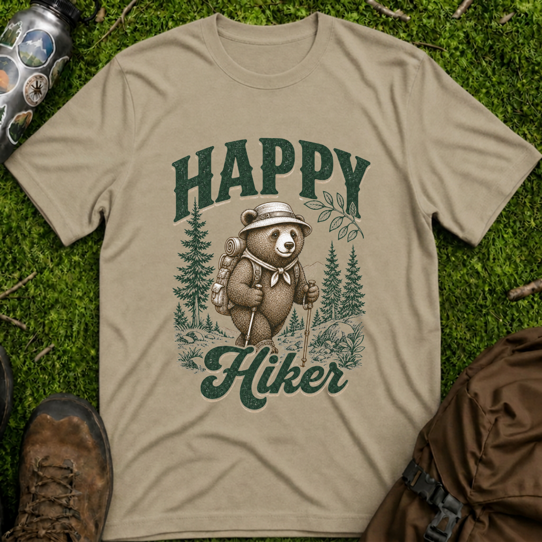 Bear Happy Hiker T-Shirt