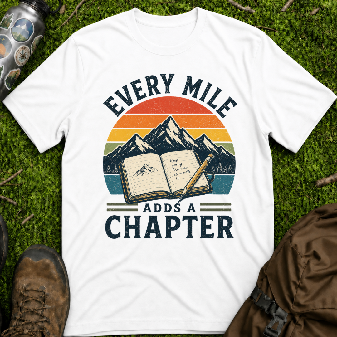 Every Mile Adds a Chapter Journal T-Shirt